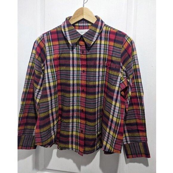 New The Great | Cottage Shirt In Bluegrass Plaid - Picture 5 of 10
